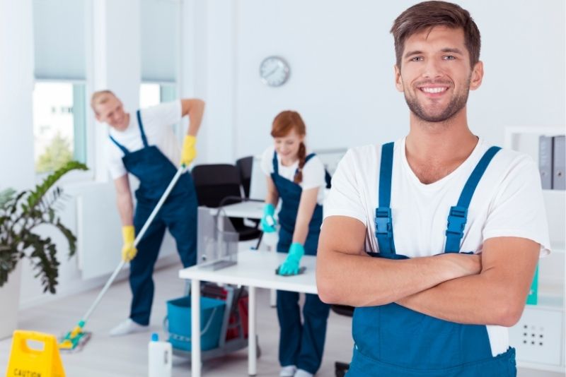 Cleaners at work